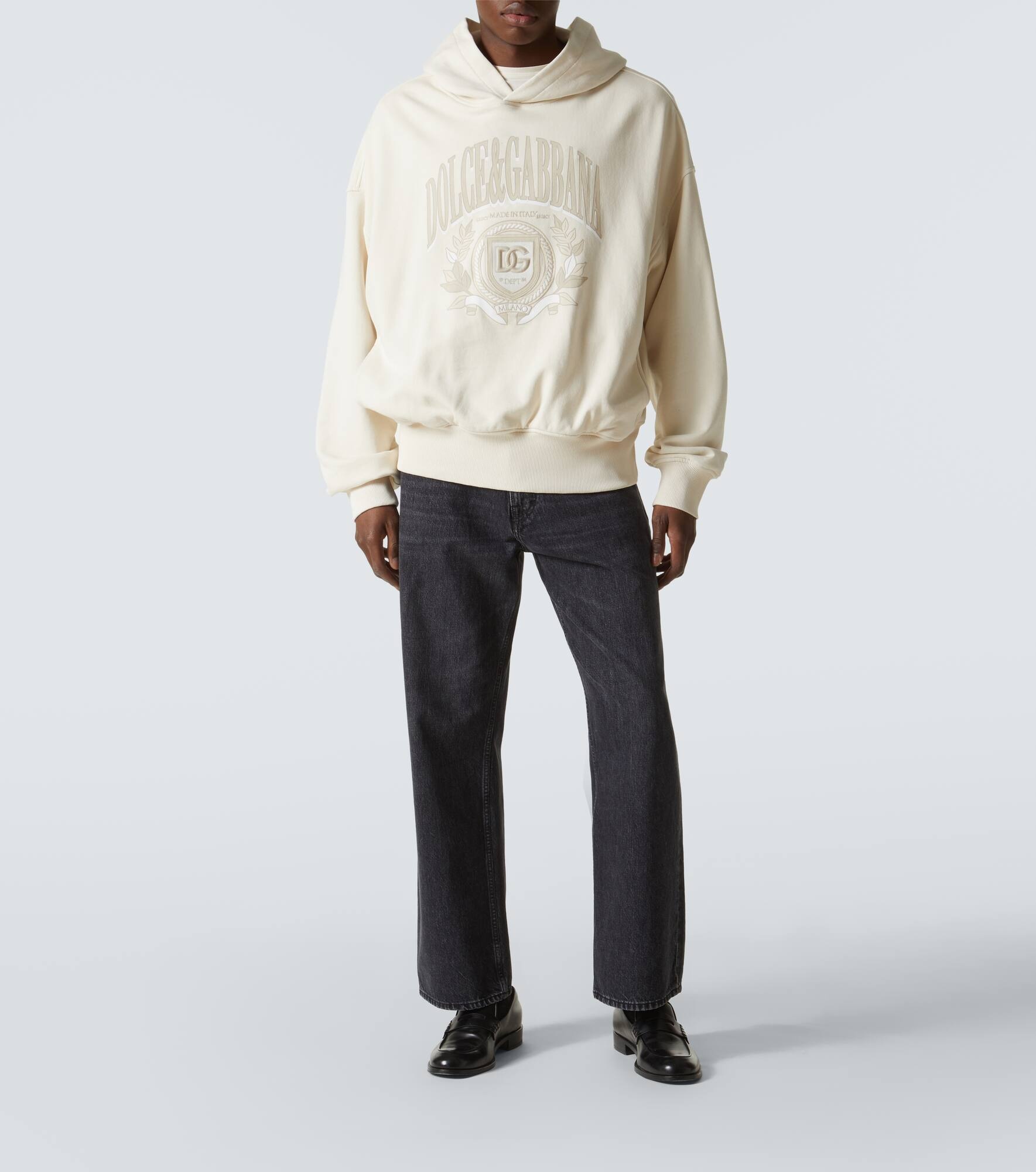 Embroidered cotton jersey hoodie - 2