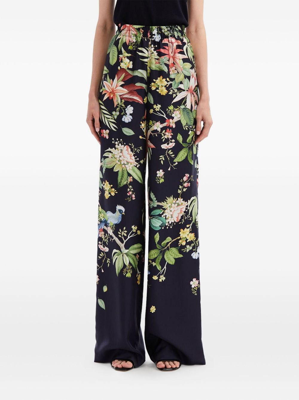 floral-print trousers - 3