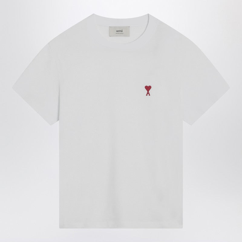 Ami Paris White Ami De Coeur T-Shirt Women - 1
