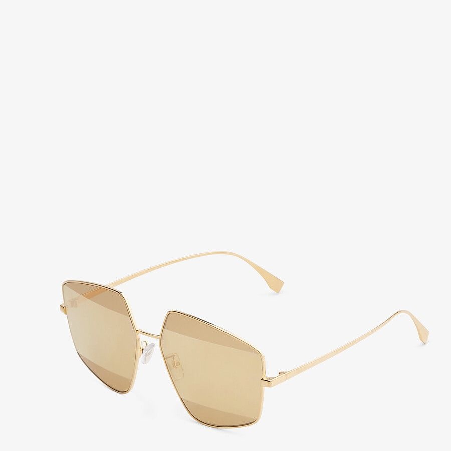 Sunglasses with gold-mirrored lenses - 2