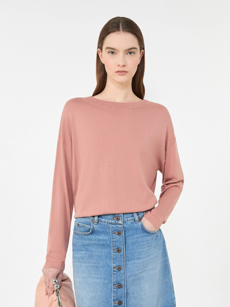 LEPRE Silk and cotton yarn sweater - PINK 5