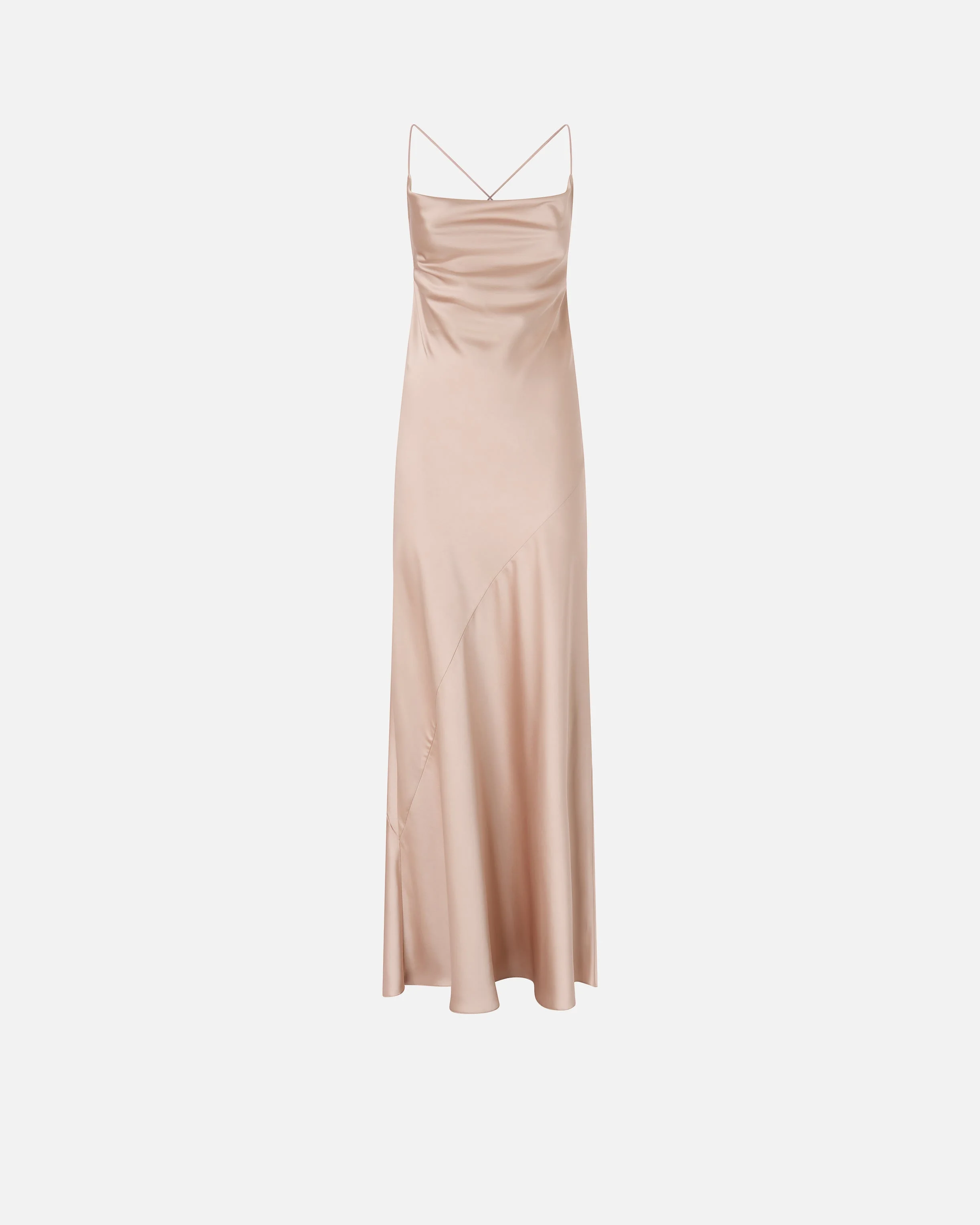 LONG SLIP DRESS IN SATIN - 1