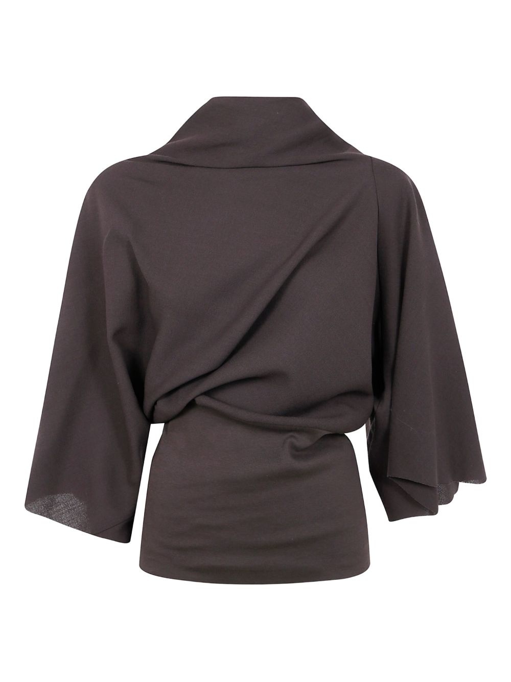 draped cowl-neck top - 2