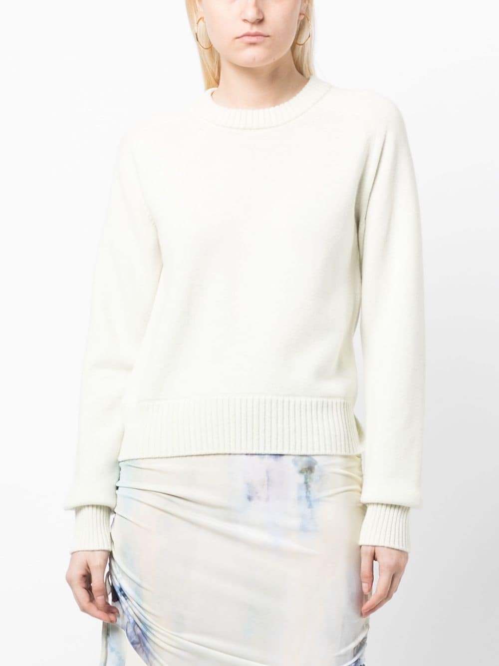 cut-out crew-neck jumper - 3