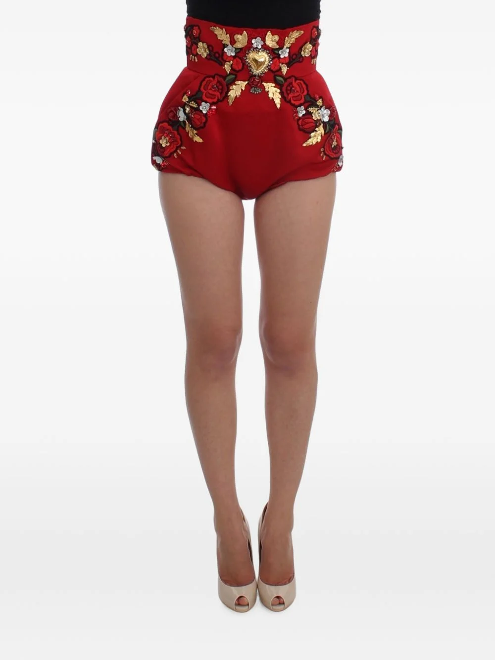 crystal-embellished shorts - 1