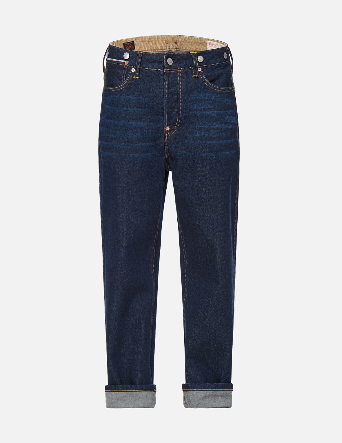 SEAGULL AND KANJI EMBROIDERED REGULAR STRAIGHT FIT WORKER JEANS #2008 - 1
