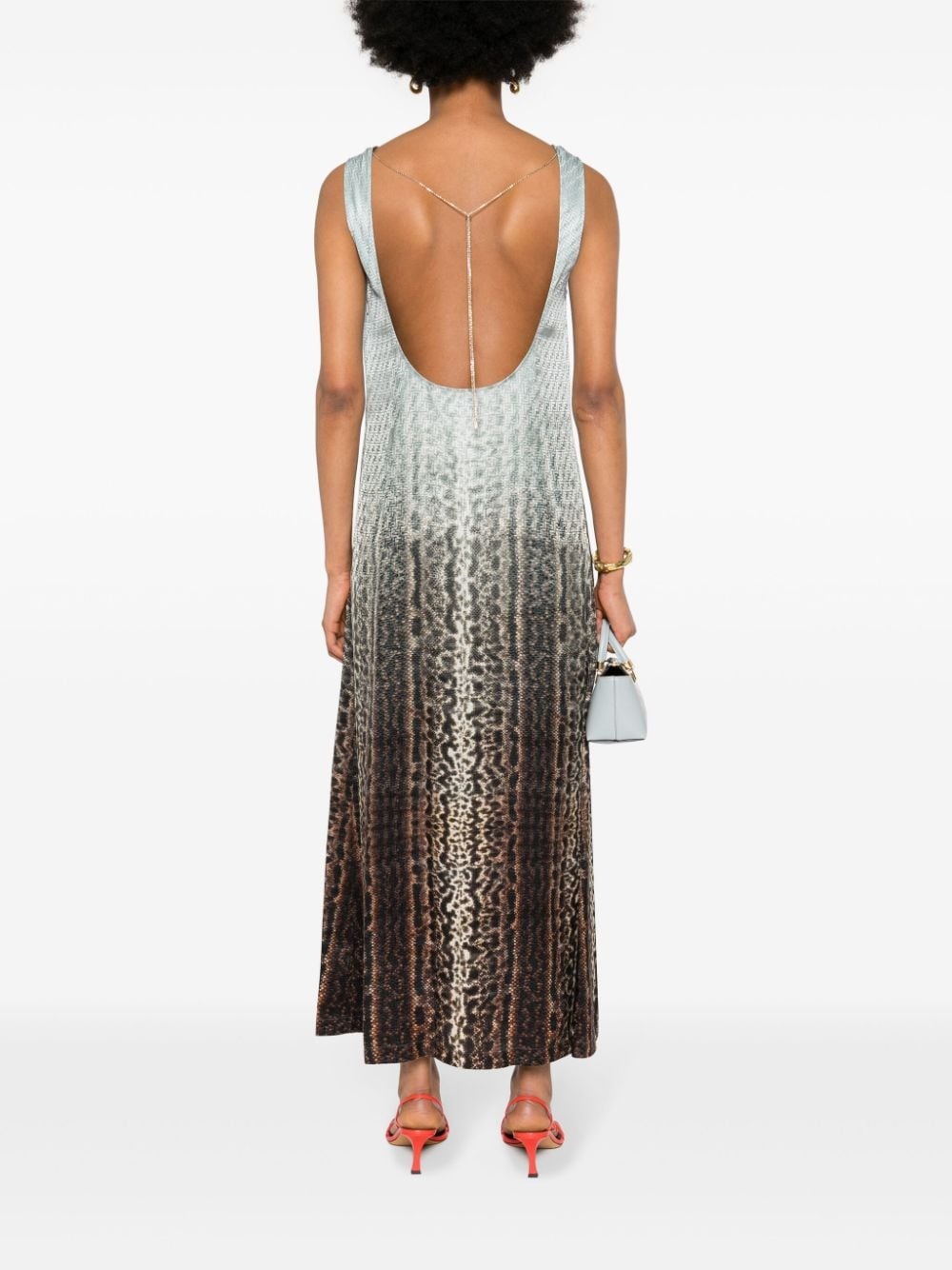 FF-jacquard snake maxi dress - 2