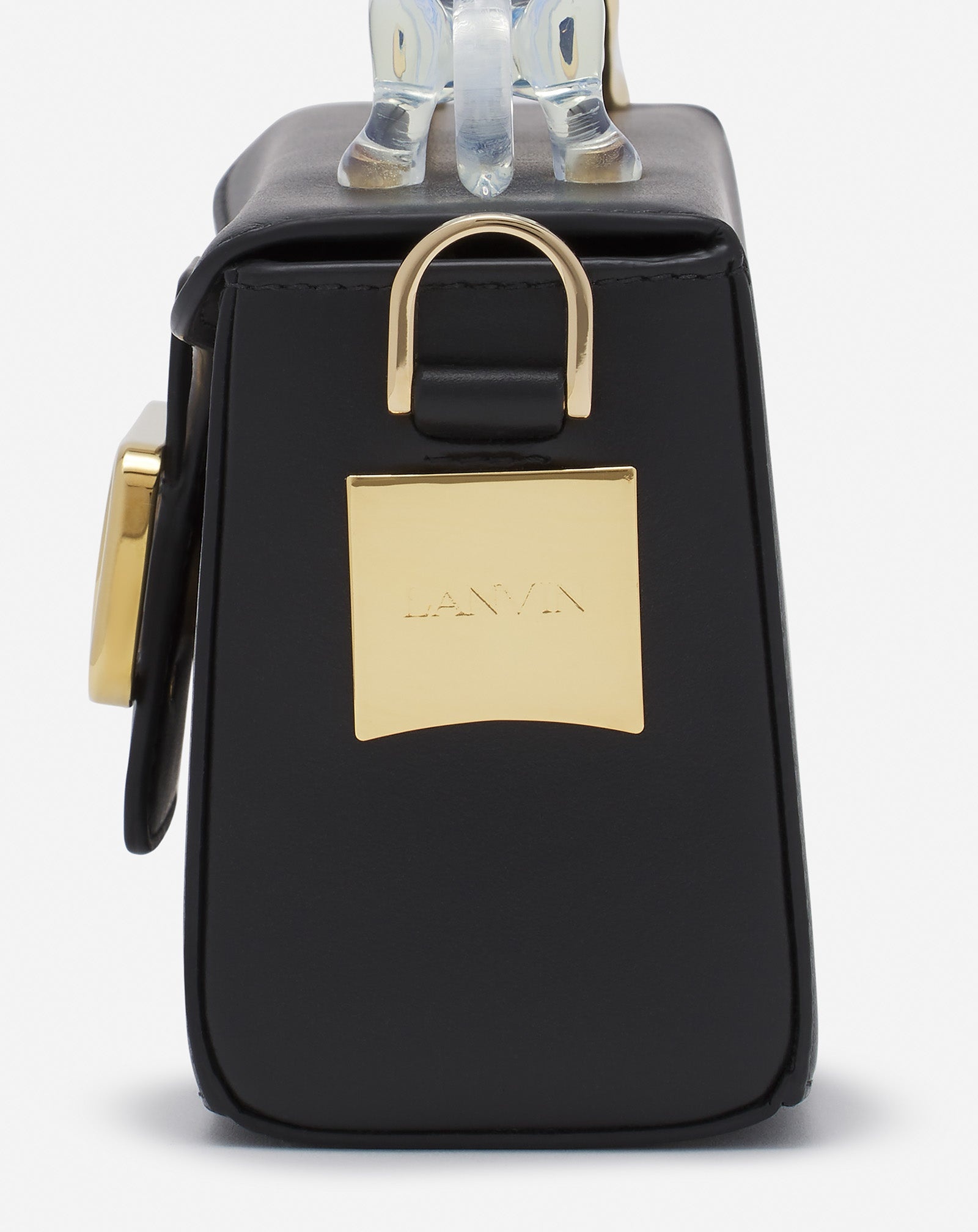 PENCIL CAT NANO LEATHER BAG WITH A BI-MATERIAL CAT - 8