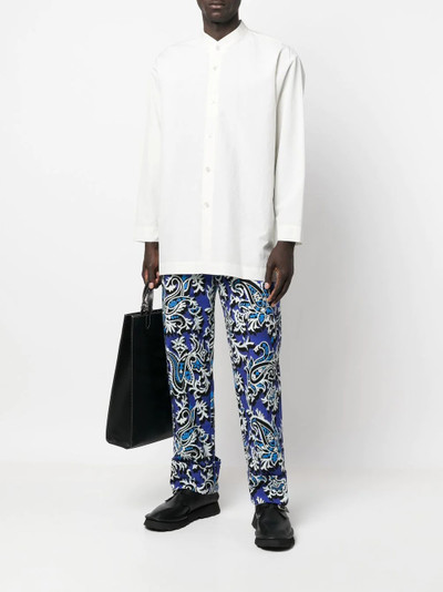 Etro floral-print straight-leg trousers outlook