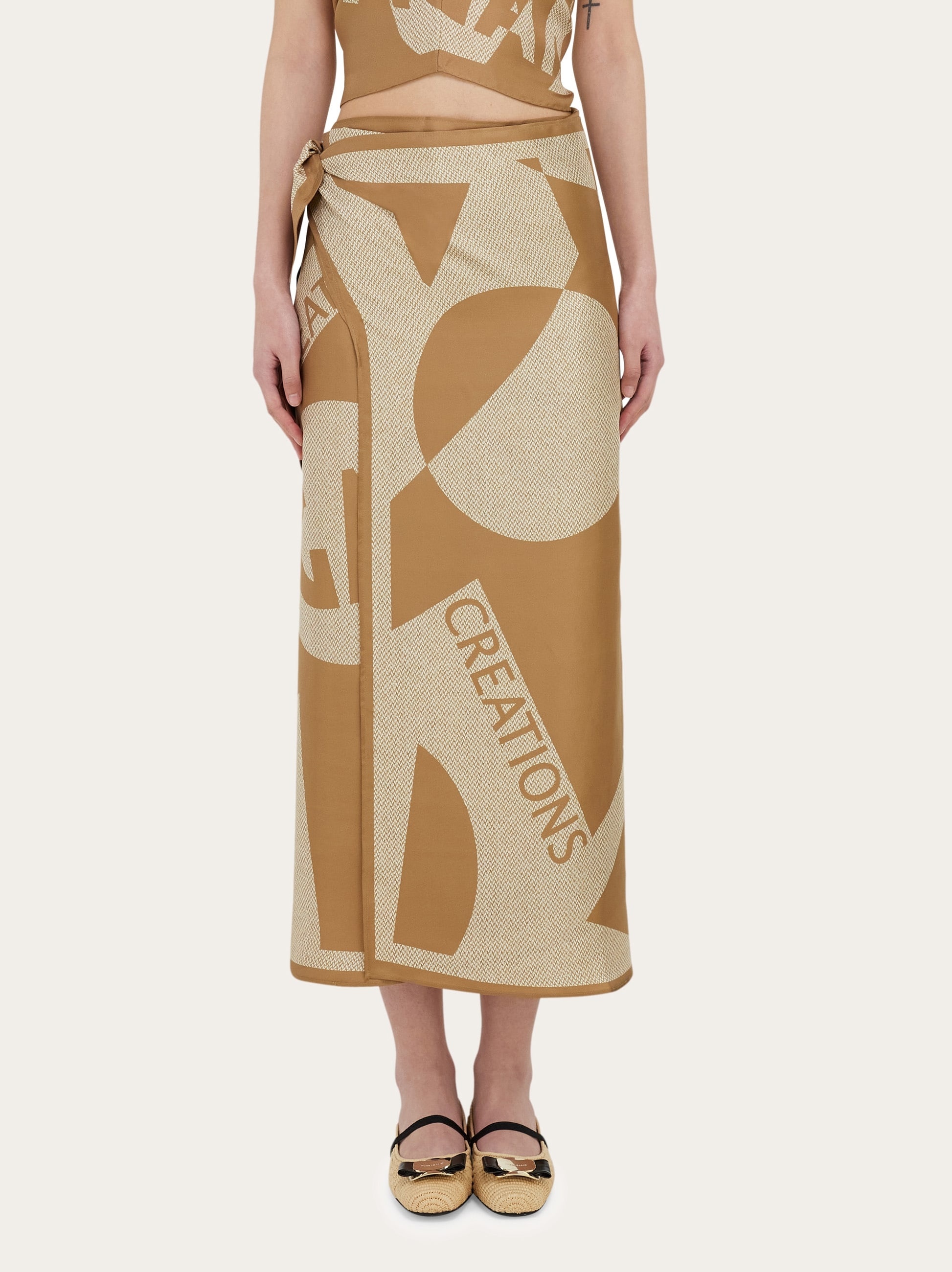 Venna logo sarong skirt - 3