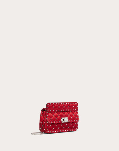 Valentino Small Spike.It Satin Chain Bag with Rhinestone Closure outlook