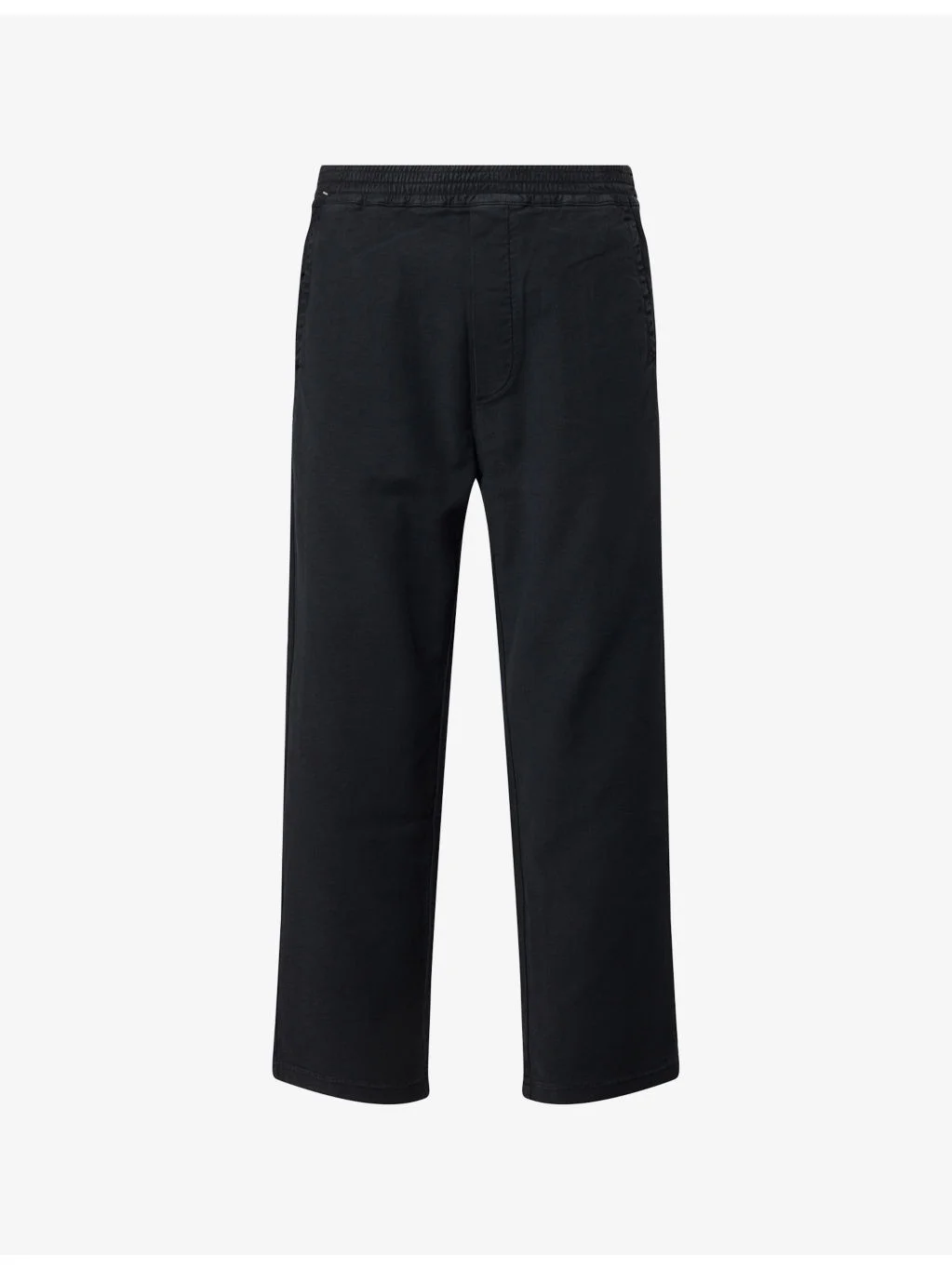 Pull On Straight-Leg Cotton-Blend Trousers - 1