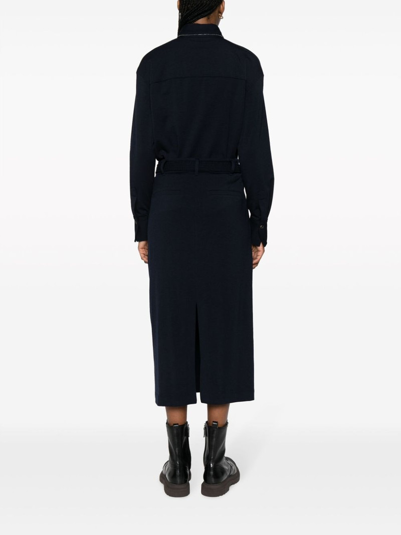 Monili chain-embellished shirt dress 4