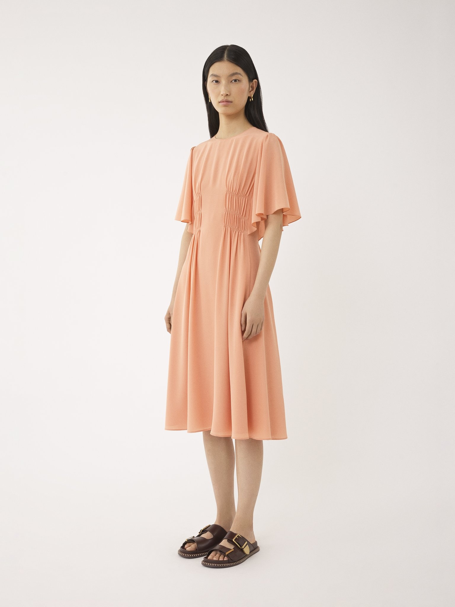 WING-SLEEVE FLARE DRESS - 4
