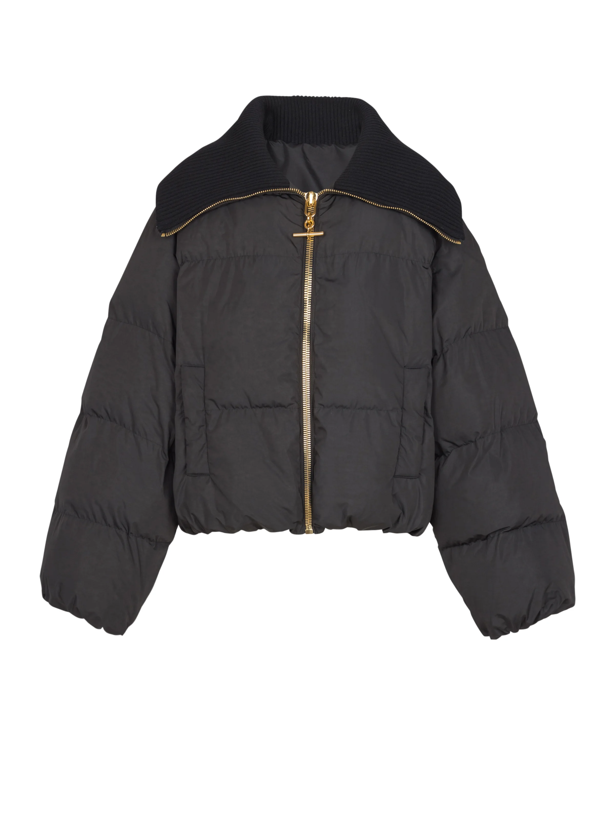 Cropped oversized padded jacket - 1