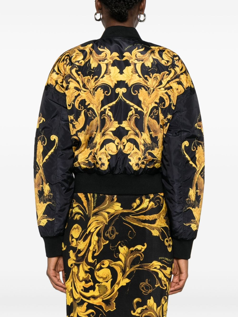 baroque-print bomber jacket - 4