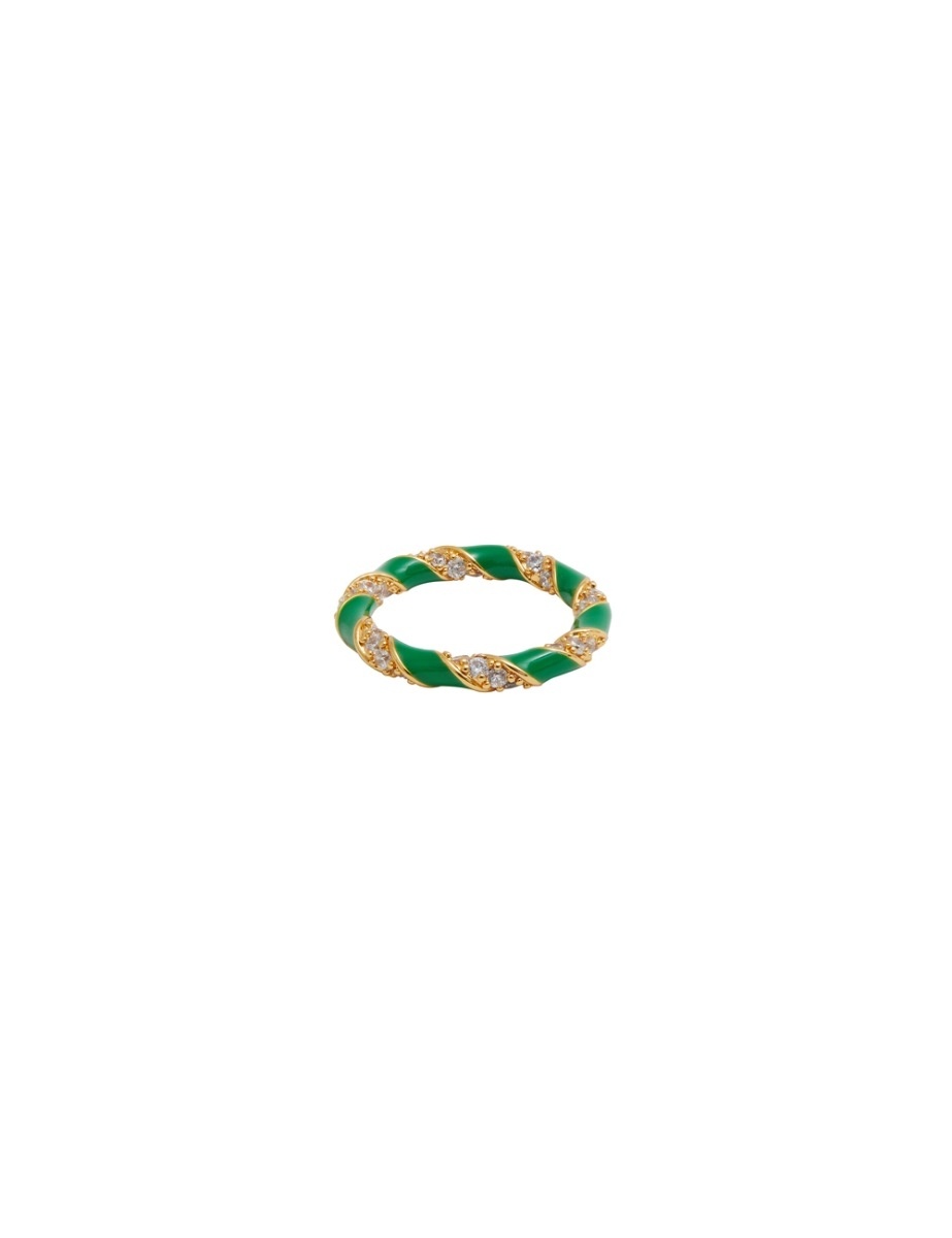 CANDY STRIPE PAVE RING - 1