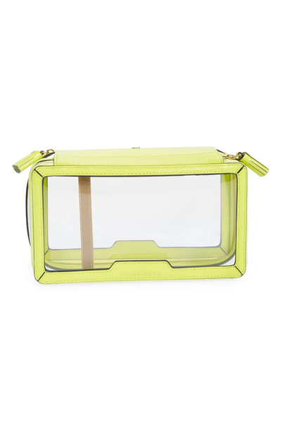 Anya Hindmarch In-Flight Clear Travel Case in Clear/Neon Yellow outlook