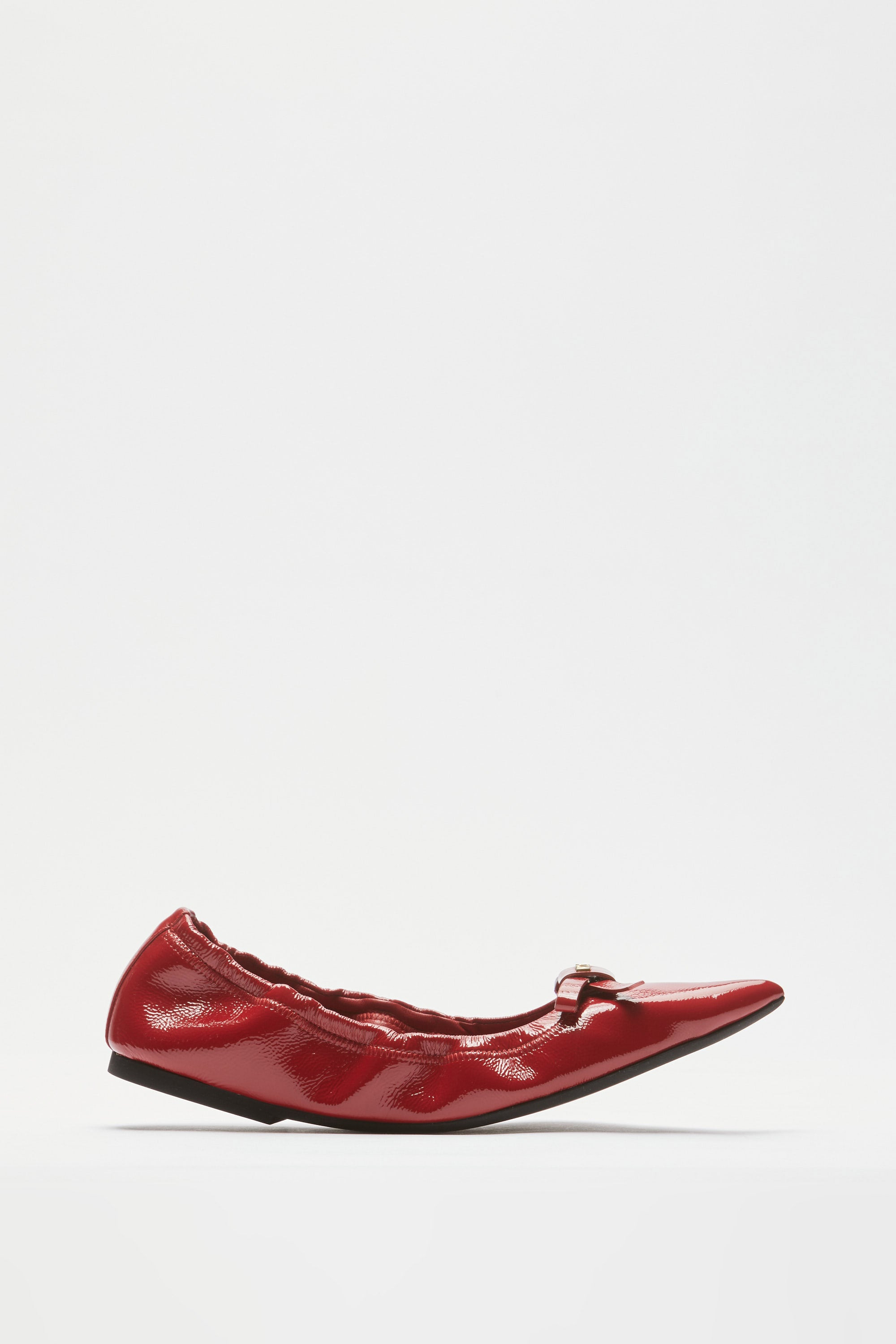 POINTED TOE BALLERINAS WITH BOW AND LOGO - 3