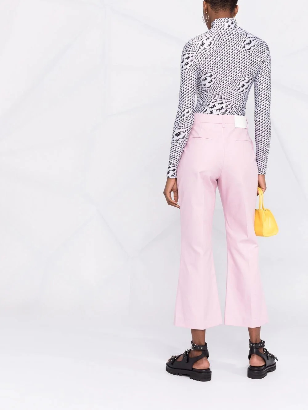 pressed-crease cotton tailored trousers - 4