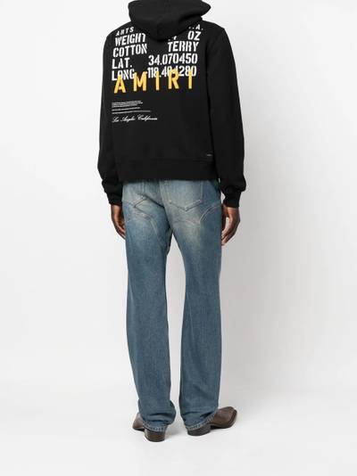 AMIRI logo print cotton hoodie outlook