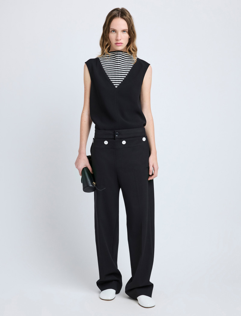 Proenza Schouler Prescott Top in Matte Viscose Crepe outlook