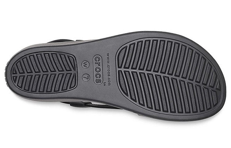 (WMNS) Crocs Brooklyn Cozy Non-Slip Sports Black Sandals 206222-060 - 5