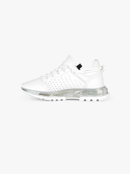 SPECTRE LOW RUNNERS SNEAKERS IN PERFORATED LEATHER WITH ZIP - 4