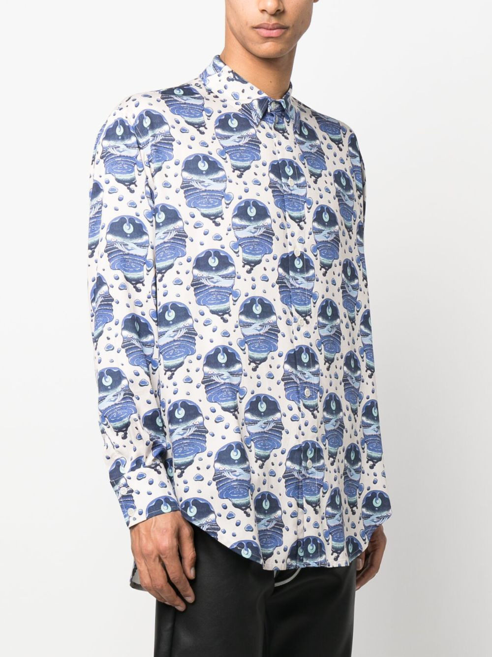 graphic-print long-sleeve shirt - 3