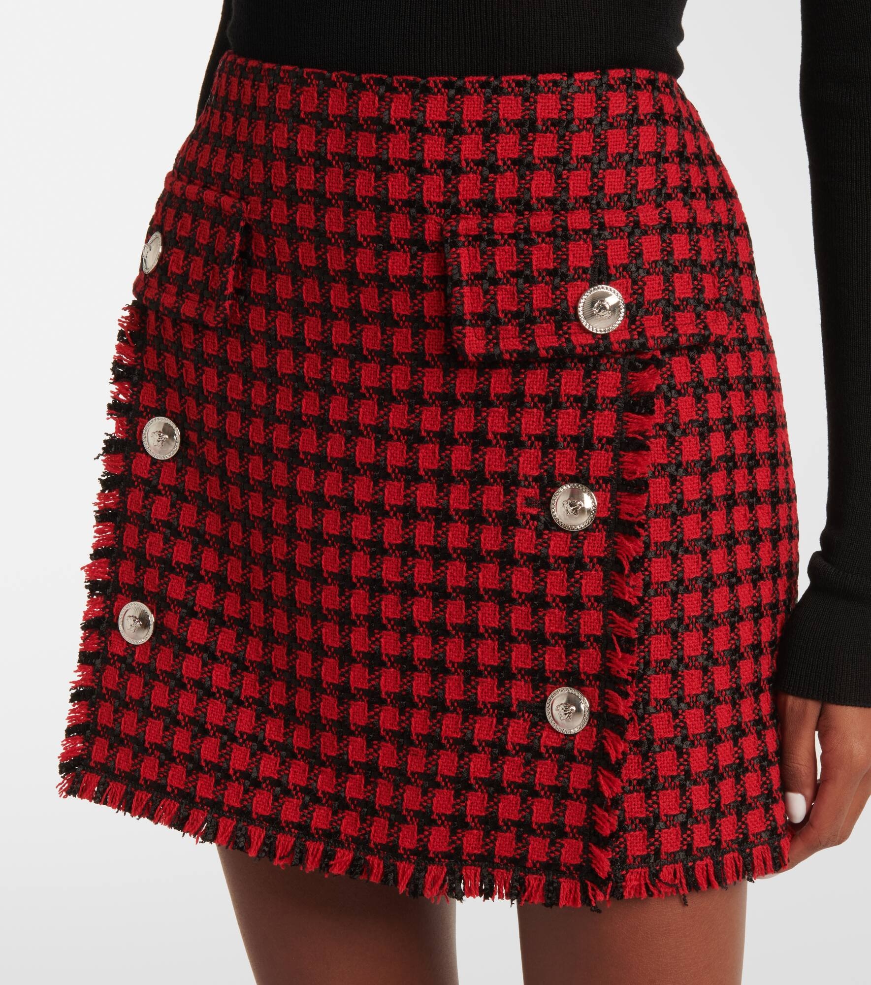 Checked tweed miniskirt - 4