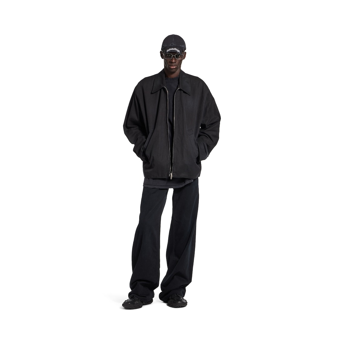 Men's Zip-up Jacket in Black - 2