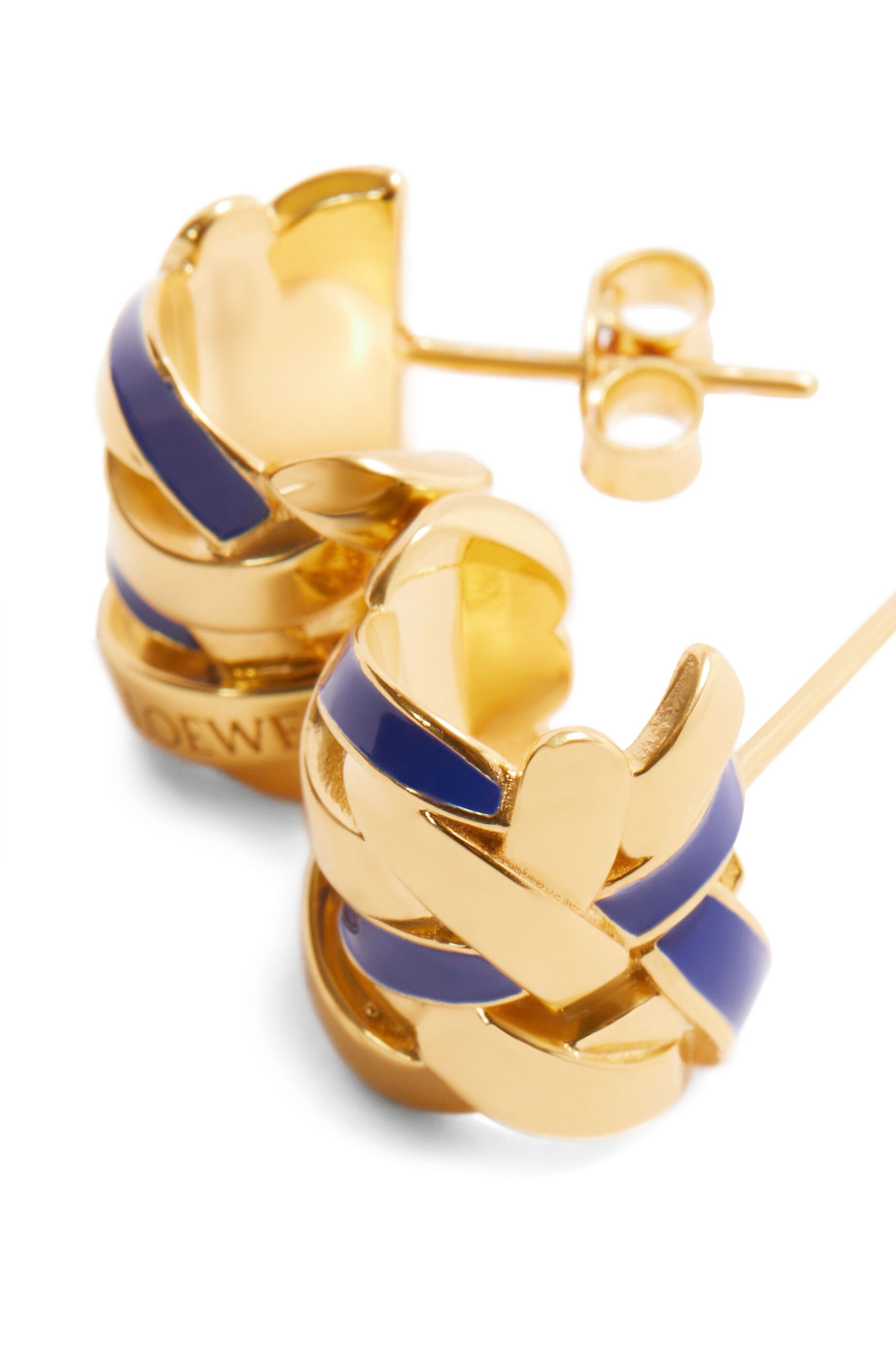 Nest small hoop earrings in sterling silver and enamel - 3