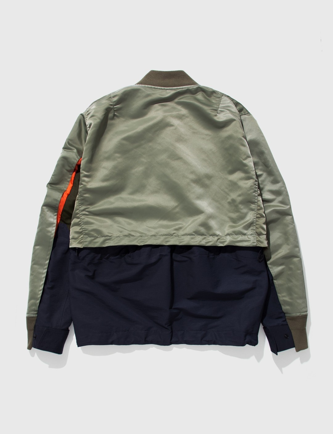 NYLON TWILL MIX BLOUSON JACKET - 2