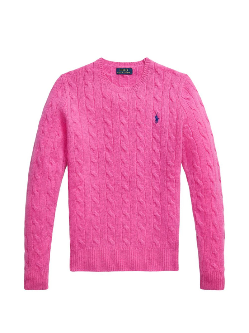 cable-knit crew-neck sweater 1