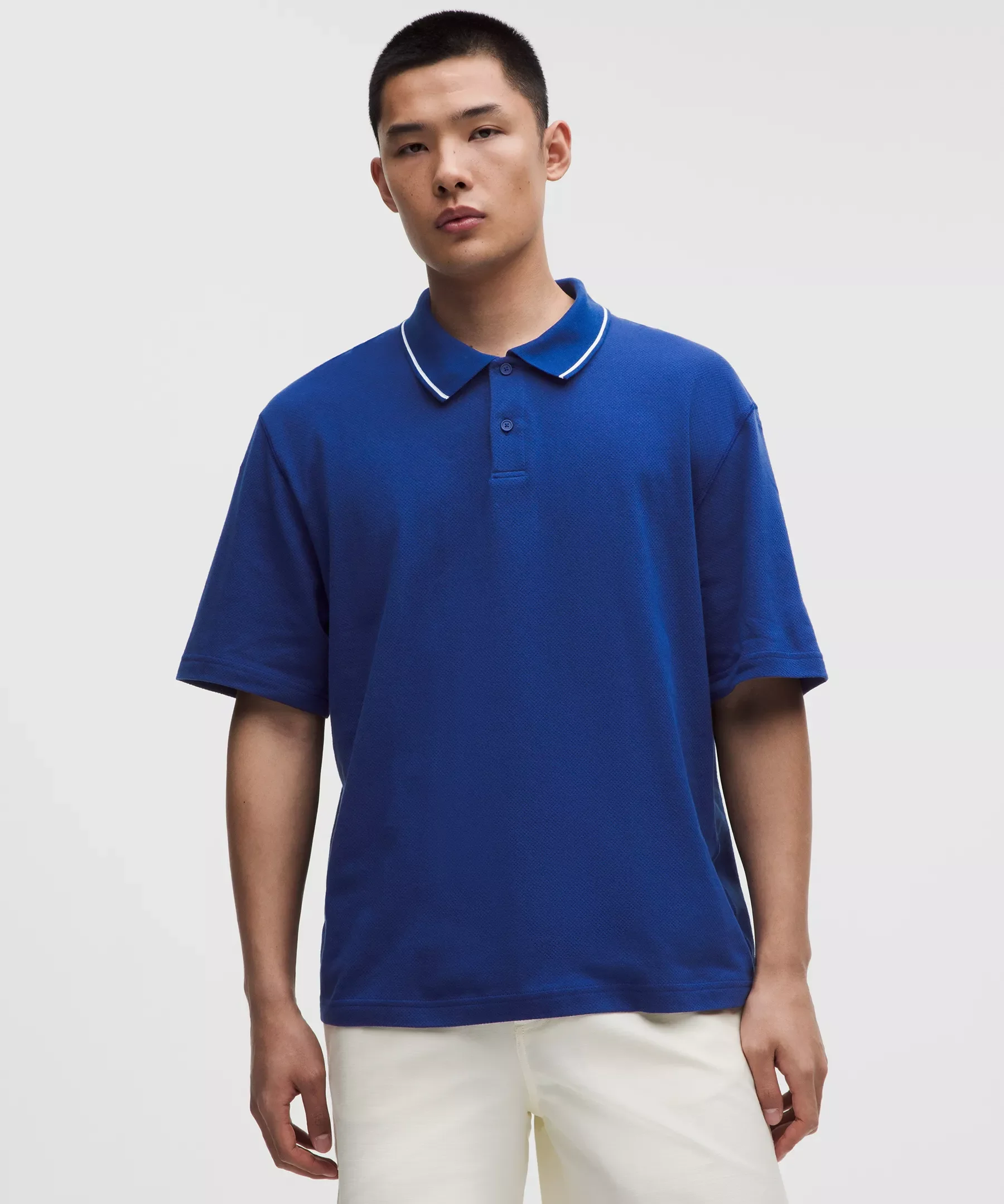 Mesh-Knit Jersey Short-Sleeve Polo Shirt - 1