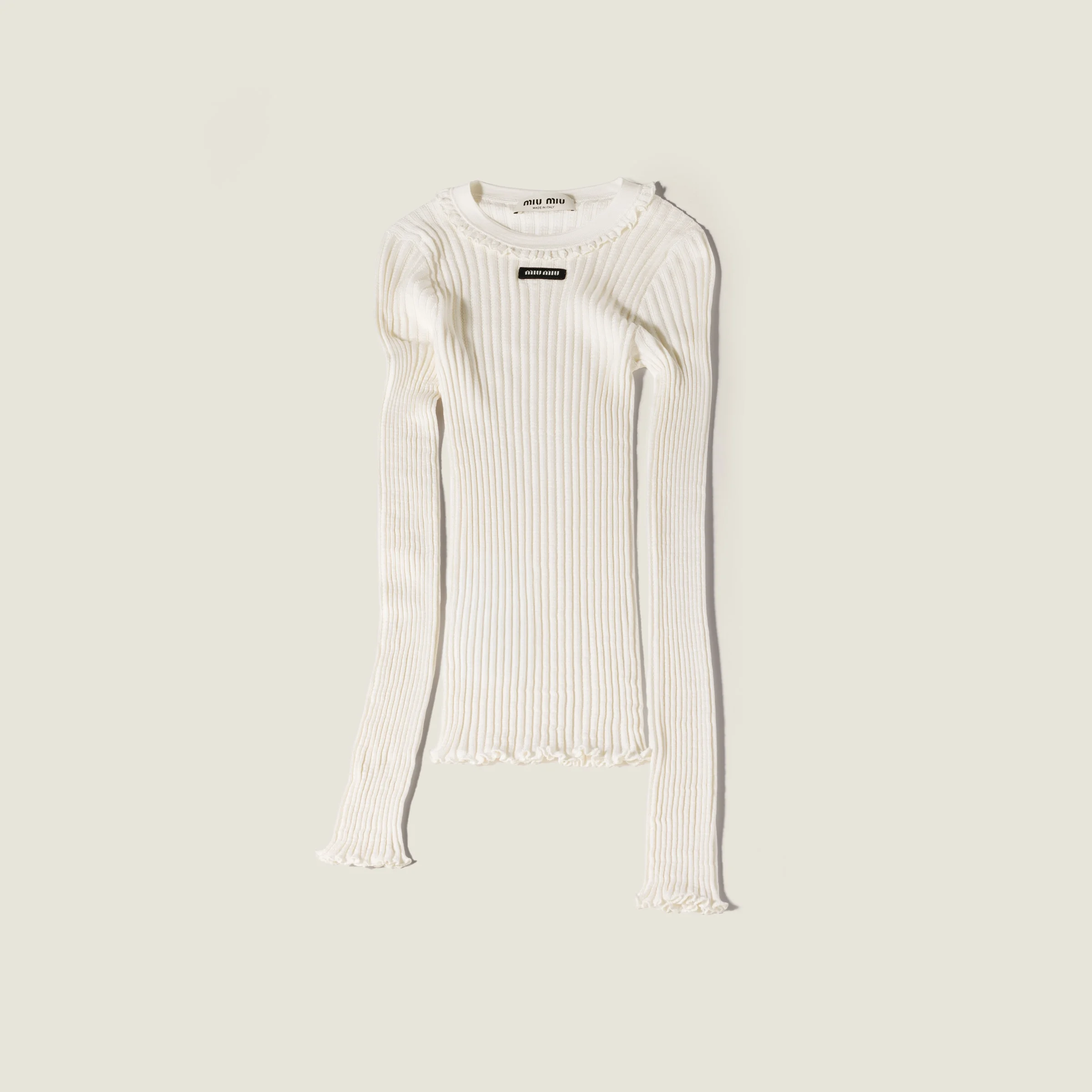 Silk crew-neck sweater - 1