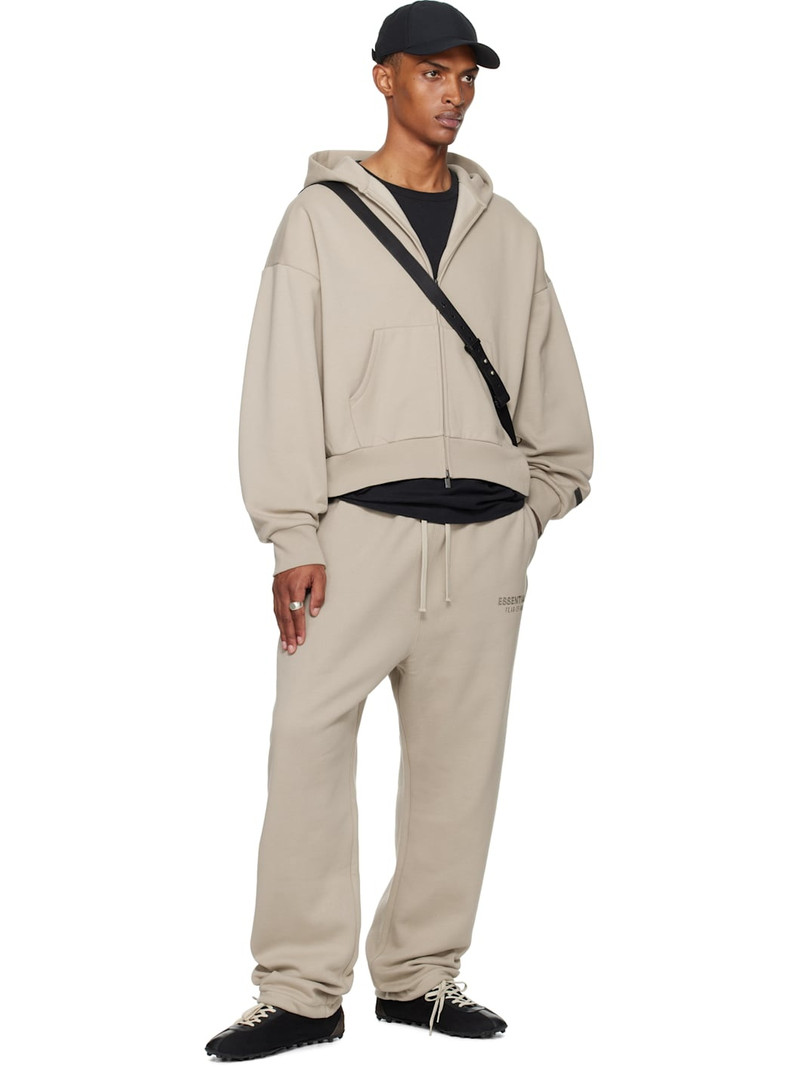 ESSENTIALS Taupe Relaxed Fleece Sweatpants outlook