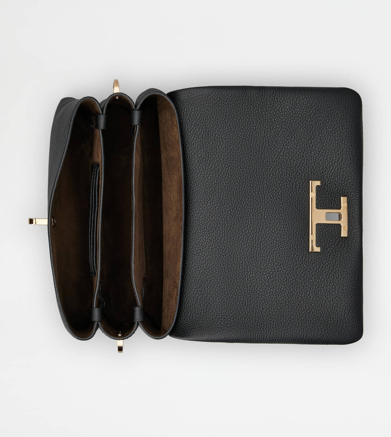 T TIMELESS FLAP BAG IN LEATHER MINI - BLACK 4