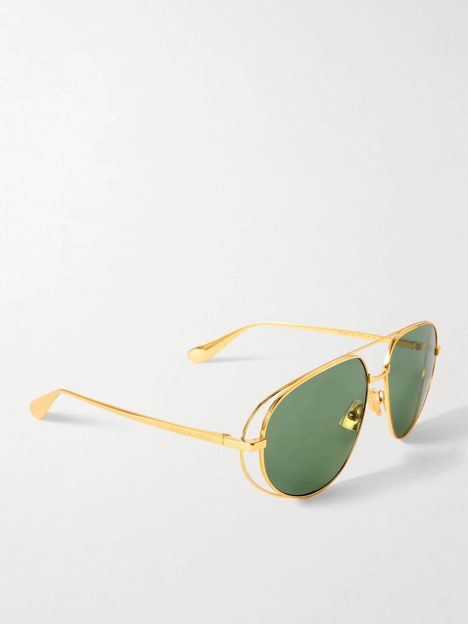 Aviator-Style Gold-Tone Sunglasses - 3