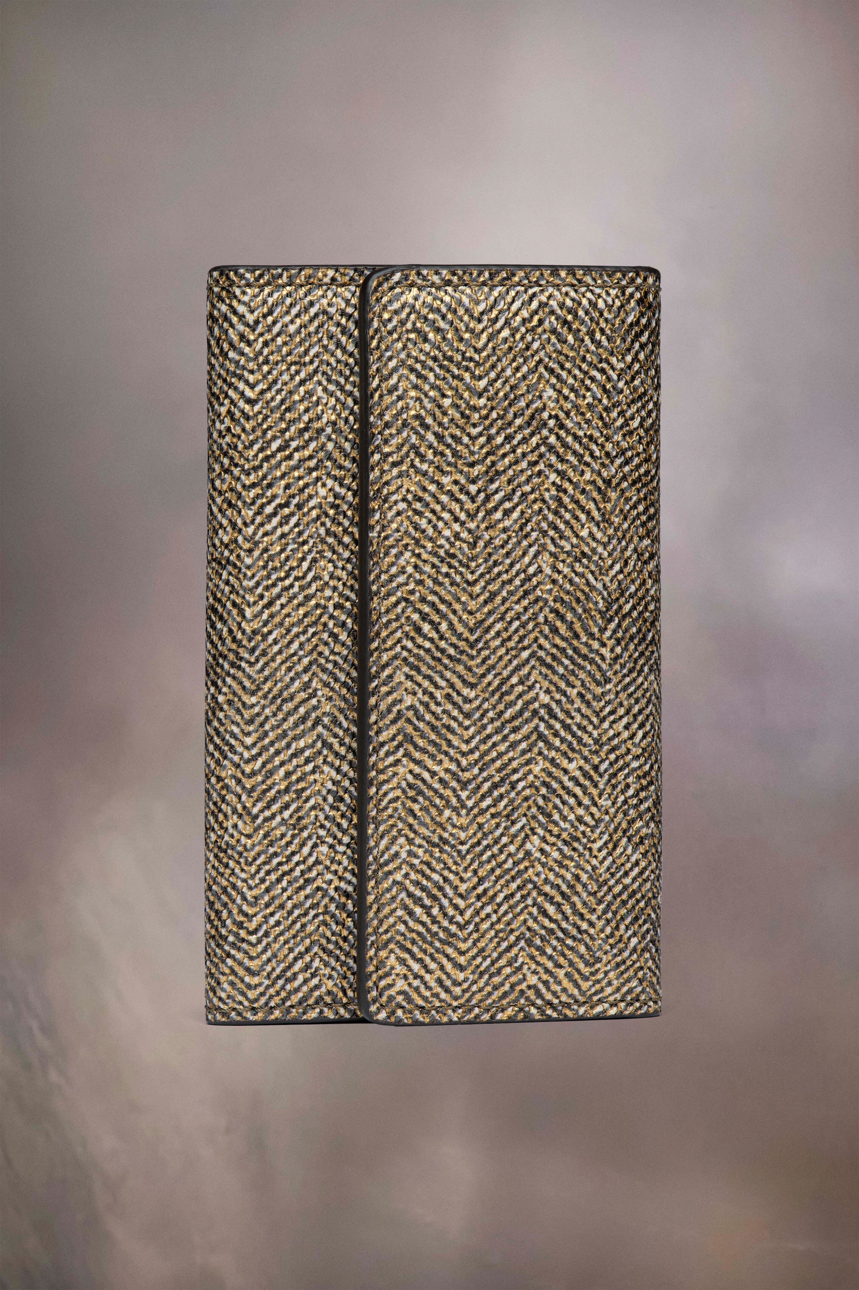 Tweed keychain leather wallet - 1