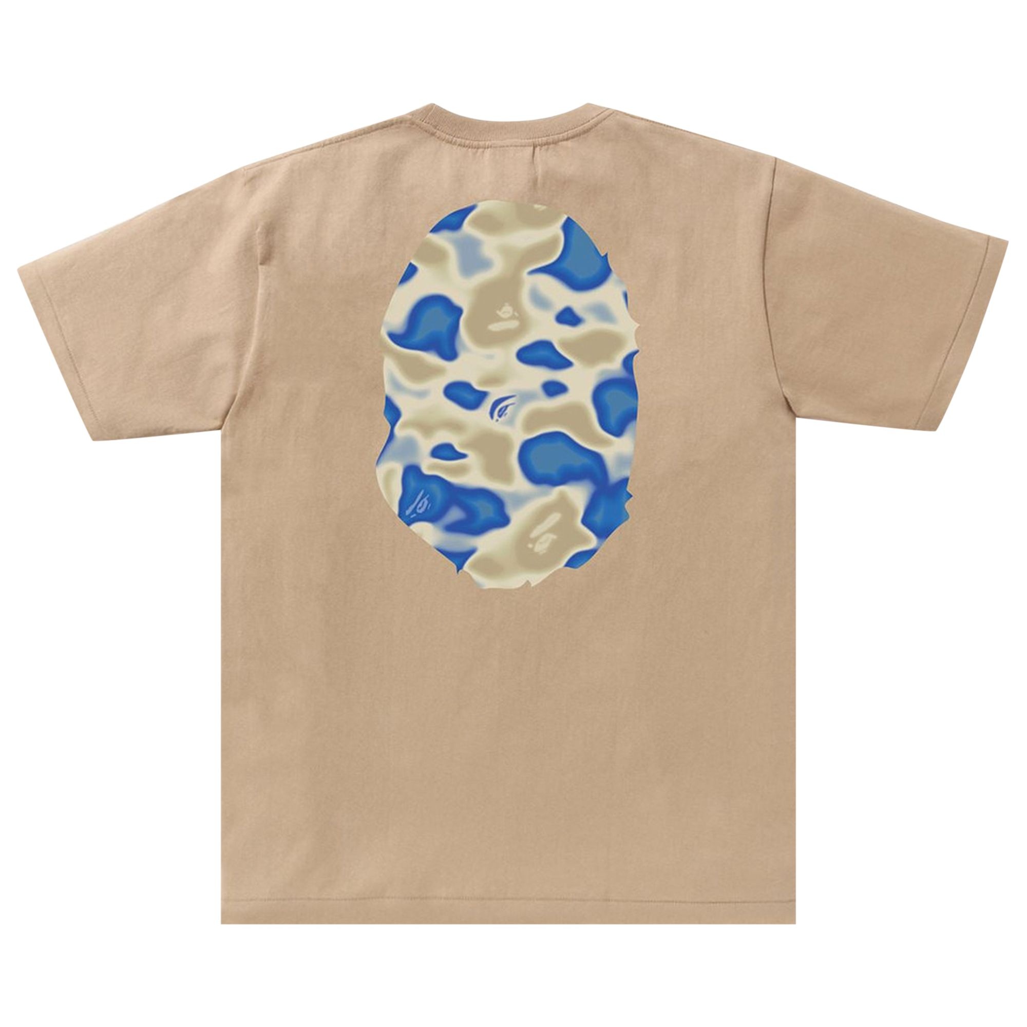 BAPE Liquid Camo Big Ape Head Tee 'Beige' - 2
