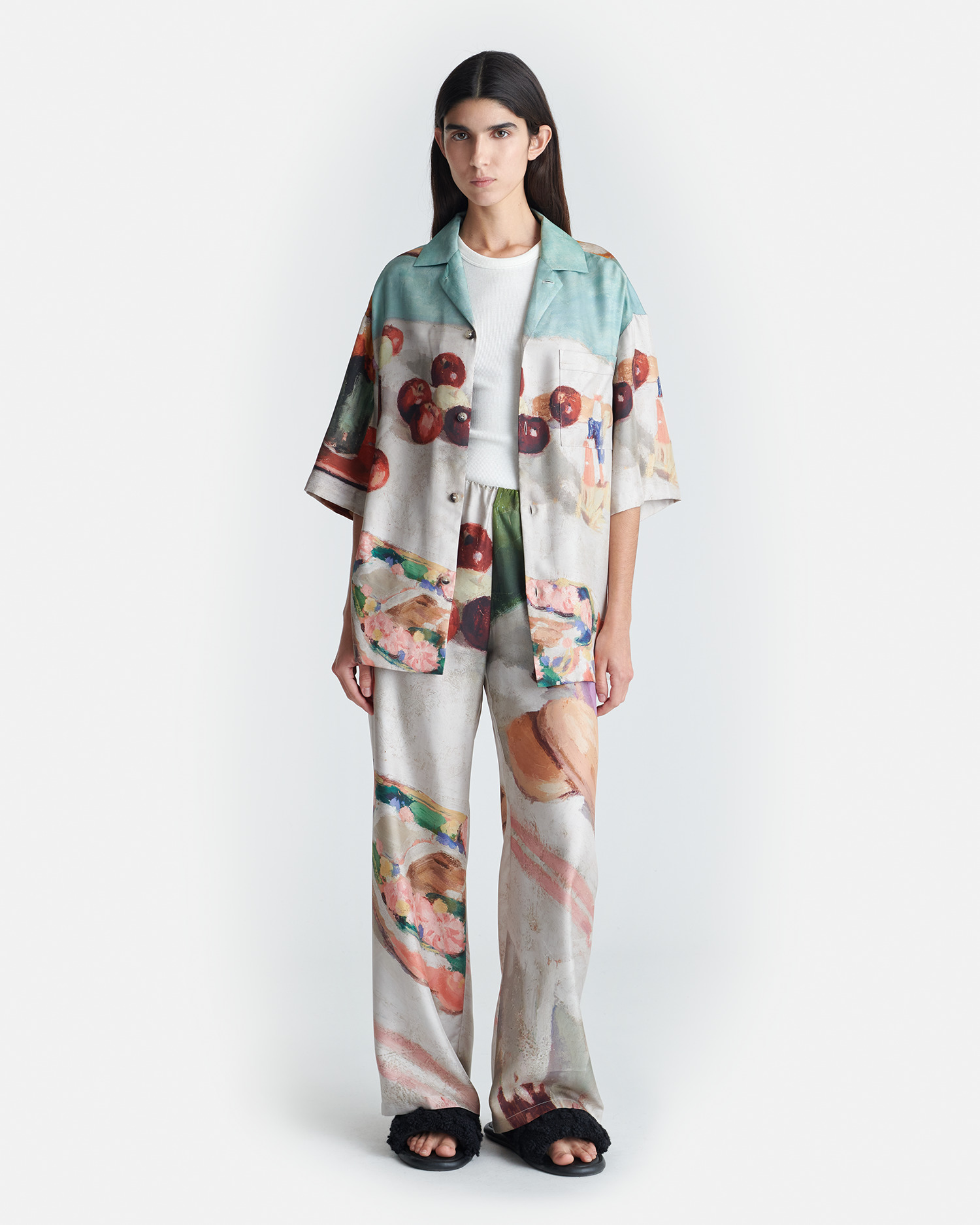 Printed Silk Twill Pants - 2