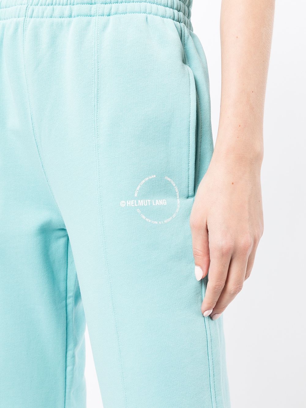 logo-embroidered cotton track pants - 5