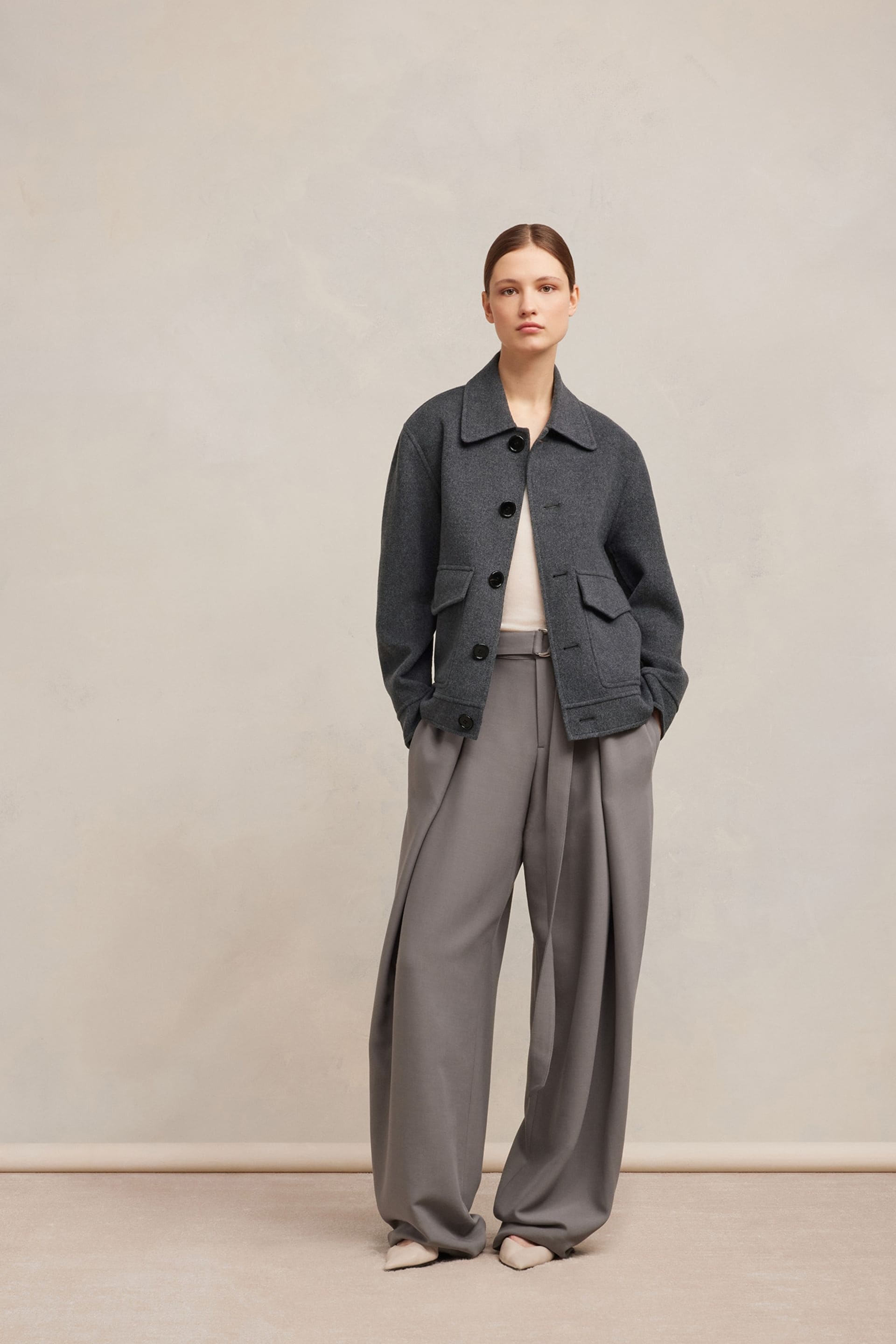 Boxy Fit Double Face Jacket - 2