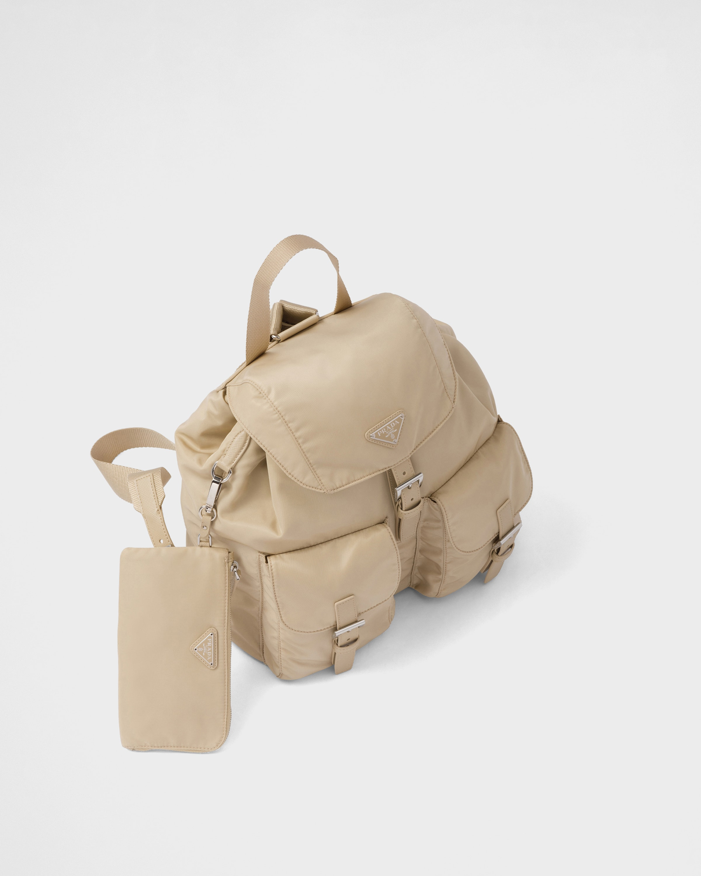 Re-Nylon medium backpack with pouch - 3