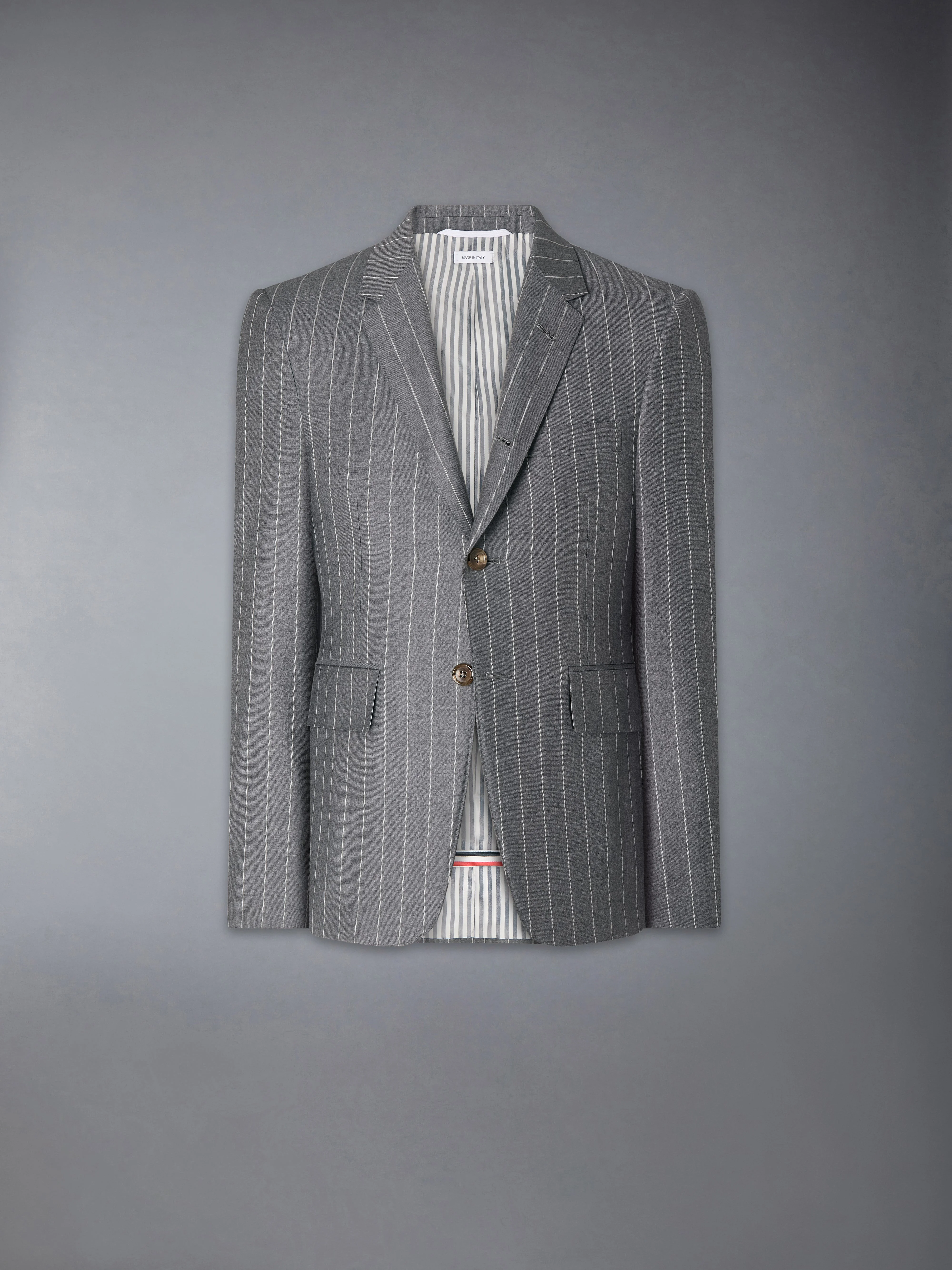 FLANNEL CHALK STRIPE SPORTCOAT WITH ARMBANDS - 1