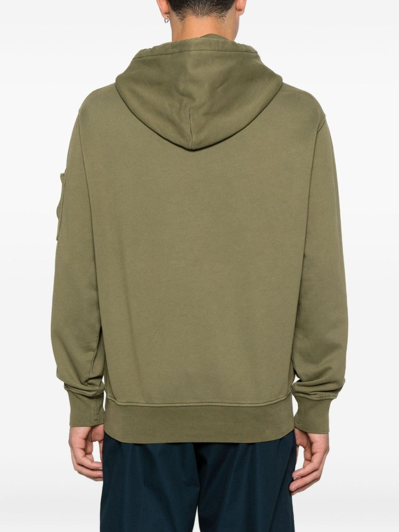 Lens-detail cotton hoodie 4