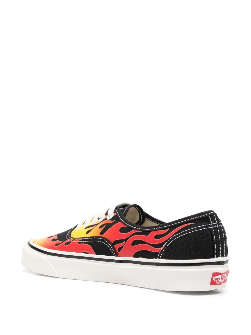 flame-print low-top sneakers - 3