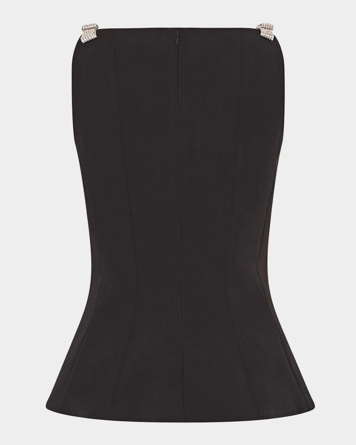 Ruby Crystal-Bow Sleeveless Cady Top - 1