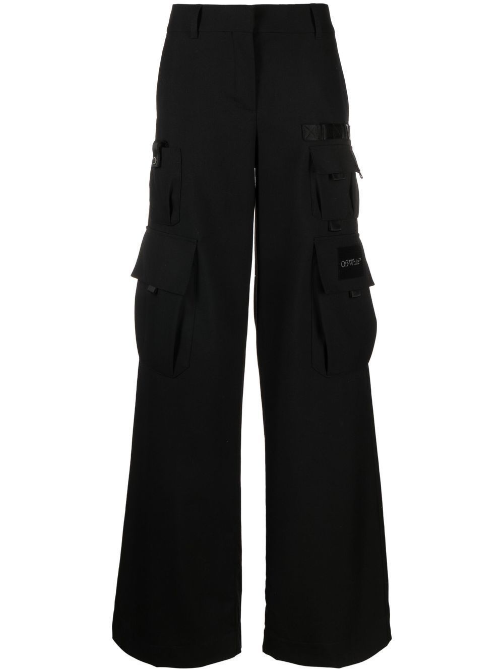 wide-leg cargo pants - 1